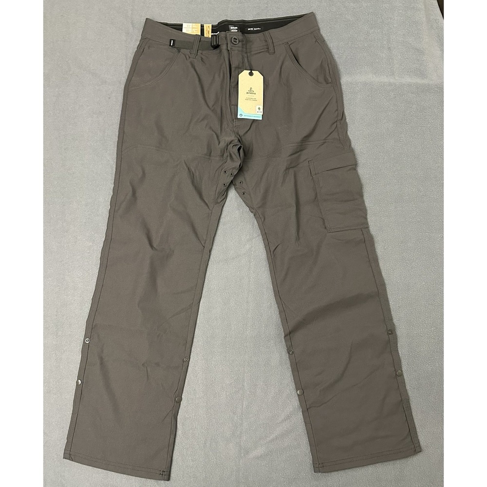 Prana Stretch Zion II Pants Relaxed Straight Fit Mens Size 33x30 Dark Iron
